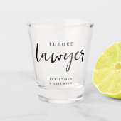 Elegant Future Lawyer Personalisiert Schnapsglas (Vorderseite)