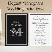 Elegant Future Mr. Monogram Wedding Einladungen