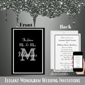 Elegant Future Mr. Monogram Wedding Einladungen