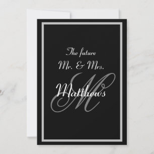 Elegant Future Mr. Monogram Wedding Einladungen