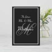 Elegant Future Mr. Monogram Wedding Einladungen (Stehend Vorderseite)