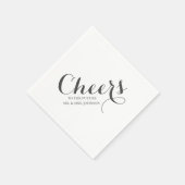 Elegant Future Mr. & Mrs. Name Simple Wedding Serviette (Ecke)