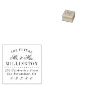 Elegant Future Mr. & Mrs. Wedding Rücksendeadresse Gummistempel (Stempel)