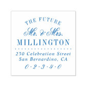 Elegant Future Mr. & Mrs. Wedding Rücksendeadresse Permastempel (Design)