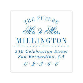 Elegant Future Mr. & Mrs. Wedding Rücksendeadresse Permastempel