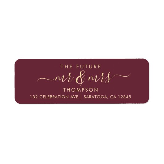 Elegant Future MR und MRS Address Rose Burgundy (Vorne)