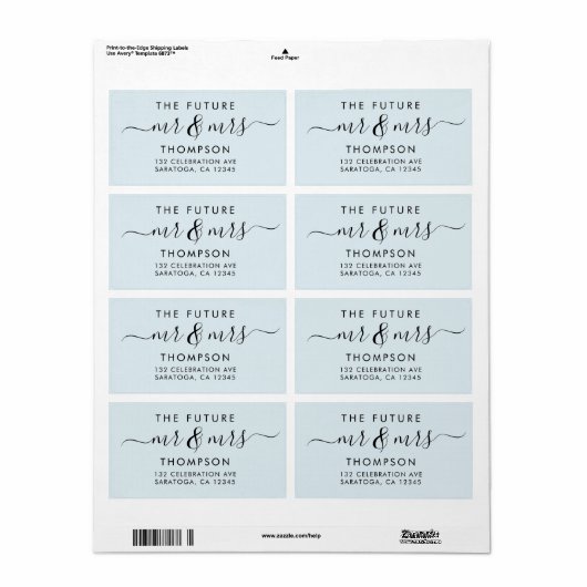 Elegant Future MR und MRS Script Modern Light Blue (Vorne)