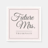 Elegant Future Mrs. Brautparty Blush Pink Paper Serviette (Vorderseite)