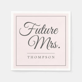 Elegant Future Mrs. Brautparty Blush Pink Paper Serviette