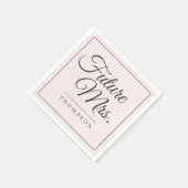Elegant Future Mrs. Brautparty Blush Pink Paper Serviette (Ecke)