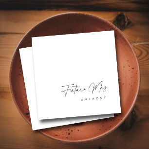 Elegant Future Mrs.   Brautparty in Handschrift Serviette