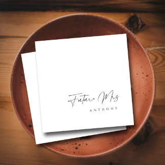 Elegant Future Mrs. | Brautparty in Handschrift Serviette