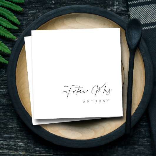 Elegant Future Mrs. | Brautparty in Handschrift Serviette