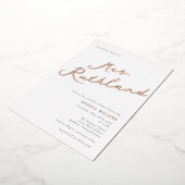Elegant Future Mrs. Brautparty Rose Gold Foil Folieneinladung (Gedreht)