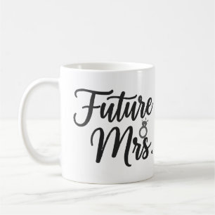 Elegant "Future Mrs." Skript & Ring Bridge zu sein Kaffeetasse
