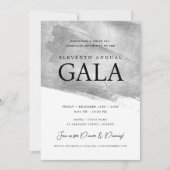 Elegant GALA Company Silver Brush Einladung (Vorderseite)