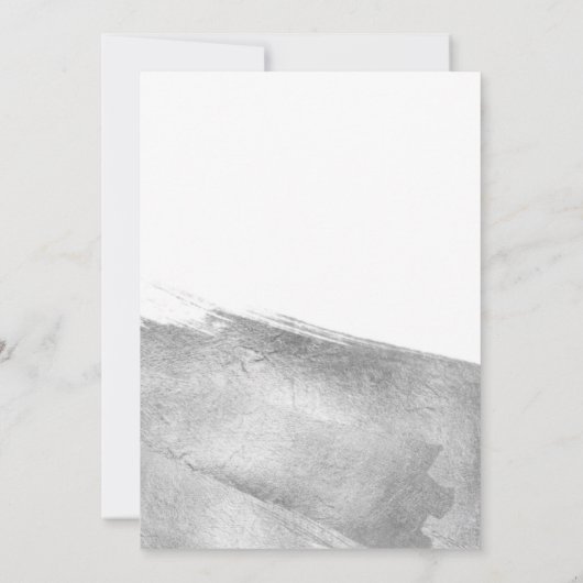 Elegant GALA Company Silver Brush Einladung (Rückseite)