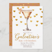 Elegant Galentine's Day party Invitation Einladung (Vorne/Hinten)