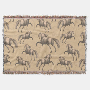 Elegant Galloping Spanish Pferd Decke