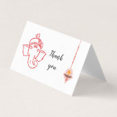 Elegant Ganesh God Indian Wedding Vielen Dank (Vorderseite)