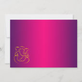 Elegant Ganesh | Indian God Pink RSVP Cards Einladung (Rückseite)