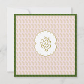 Elegant Ganesh Pastel färbt indische Hochzeit Einladung (Vorderseite)