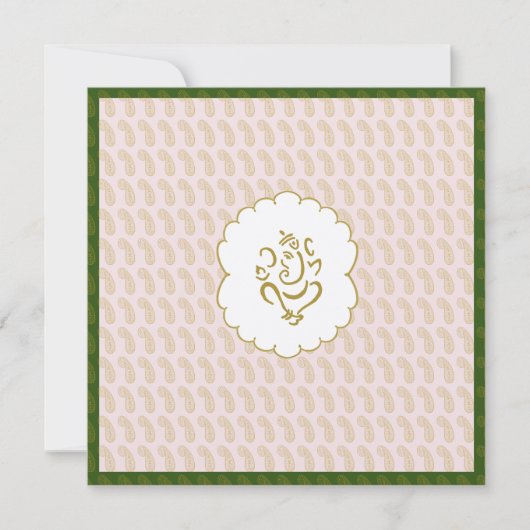 Elegant Ganesh Pastel färbt indische Hochzeit Einladung (Vorderseite)