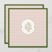 Elegant Ganesh Pastel färbt indische Hochzeit Einladung (Vorne/Hinten)