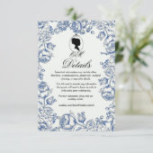 Elegant Garden Blume Boho Bridgerton Wedding Begleitkarte (Stehend Vorderseite)