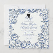 Elegant Garden Blume Boho Bridgerton Wedding Einladung (Vorderseite)