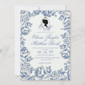 Elegant Garden Blume Boho Bridgerton Wedding Einladung (Vorderseite)