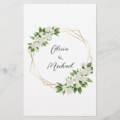 ELEGANT GARDEN FLORAL FRAME GREENERIE TISCHNUMMERN (Rückseite)