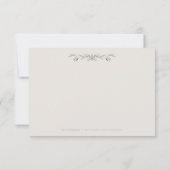 Elegant garden floral rustic wedding thank you dankeskarte (Rückseite)