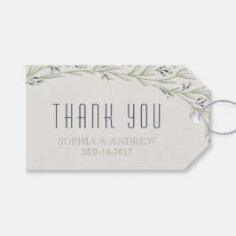 Elegant garden floral rustic wedding thank you geschenkanhänger