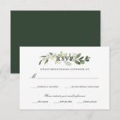 Elegant Garden Greenery Eucalyptus Wedding Rsvp Karte (Vorne/Hinten)