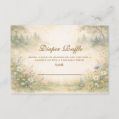 Elegant Garden Meadow Diapper Raffle Begleitkarte (Vorderseite)