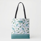 Elegant Garden Whimsy Greenerenery Monogram Tasche (Vorderseite)