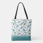 Elegant Garden Whimsy Greenerenery Monogram Tasche (Rückseite)