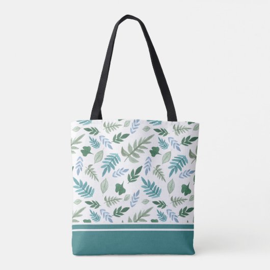 Elegant Garden Whimsy Greenerenery Monogram Tasche (Rückseite)