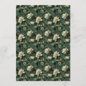 Elegant Gardenias Aesthetic Custom Birthday Einladung (Rückseite)