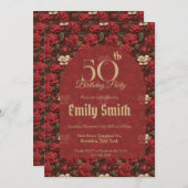 Elegant Gardenias Fantasy First Birthday Einladung (Vorne/Hinten)