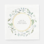 Elegant Garland Greenerity Message Serviette (Vorderseite)
