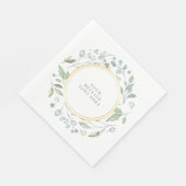 Elegant Garland Greenerity Message Serviette (Ecke)