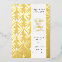 Elegant Gatsby Art Deco Gold Wedding Foil I