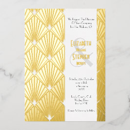 Elegant Gatsby Art Deco Gold Wedding Foil I Folieneinladung