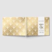 Elegant Gatsby Art Deco GoldWedding 1920 Gästebuch (Voll)