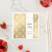 Elegant Gatsby Art Deco GoldWedding 1920 Serviette (Beispiel)