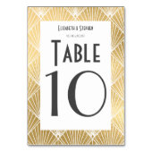 Elegant Gatsby Deko 1920er Hochzeit Tischnummer (Rückseite)