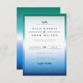 Elegant Gay Male Pride Wedding Einladung (Vorne/Hinten)