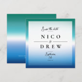 Elegant Gay Male Pride Wedding Save The Date (Vorne/Hinten)